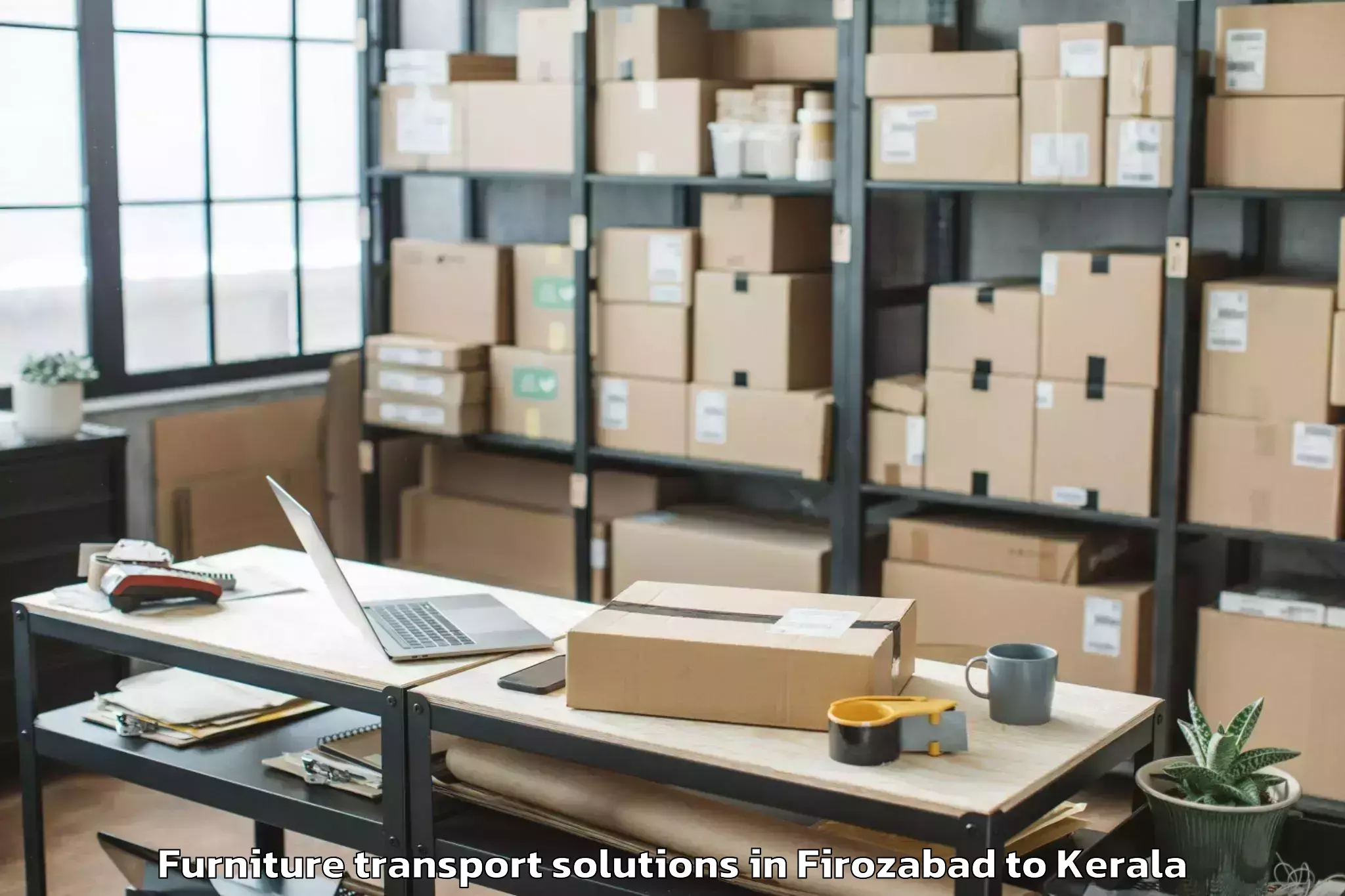 Trusted Firozabad to Kunnamkulam Furniture Transport Solutions